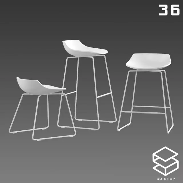 MODERN BAR STOOL - SKETCHUP 3D MODEL - VRAY OR ENSCAPE - ID00964