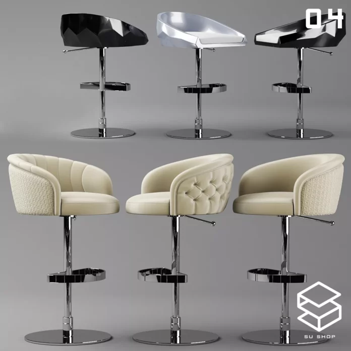 MODERN BAR STOOL - SKETCHUP 3D MODEL - VRAY OR ENSCAPE - ID00968