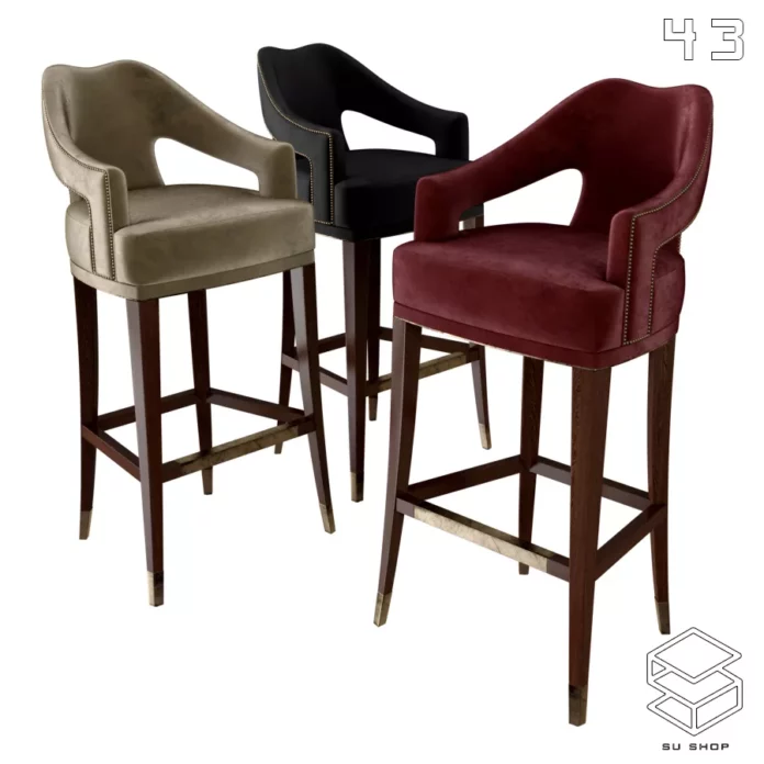 MODERN BAR STOOL - SKETCHUP 3D MODEL - VRAY OR ENSCAPE - ID00972