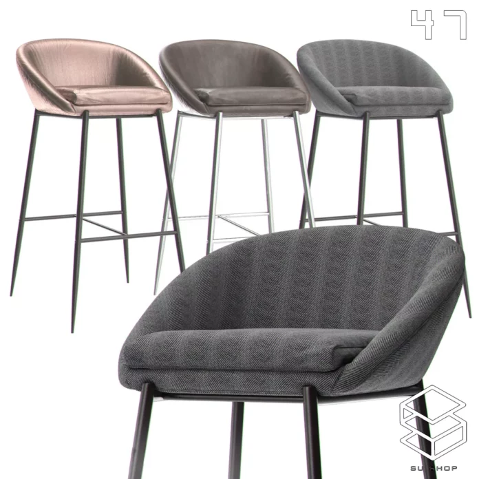 MODERN BAR STOOL - SKETCHUP 3D MODEL - VRAY OR ENSCAPE - ID00976