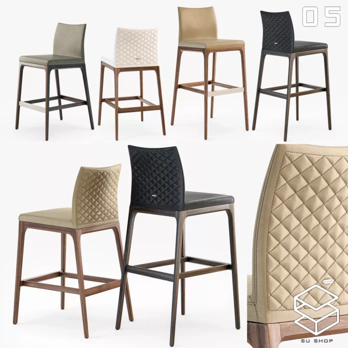 MODERN BAR STOOL - SKETCHUP 3D MODEL - VRAY OR ENSCAPE - ID00979