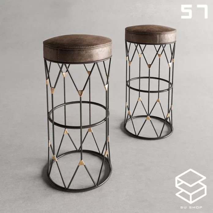 MODERN BAR STOOL - SKETCHUP 3D MODEL - VRAY OR ENSCAPE - ID00987