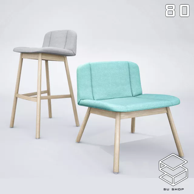 MODERN BAR STOOL - SKETCHUP 3D MODEL - VRAY OR ENSCAPE - ID01013