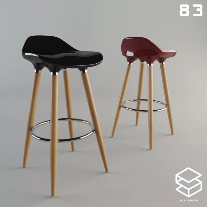 MODERN BAR STOOL - SKETCHUP 3D MODEL - VRAY OR ENSCAPE - ID01016