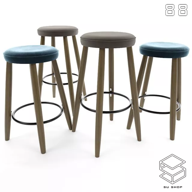 MODERN BAR STOOL - SKETCHUP 3D MODEL - VRAY OR ENSCAPE - ID01021