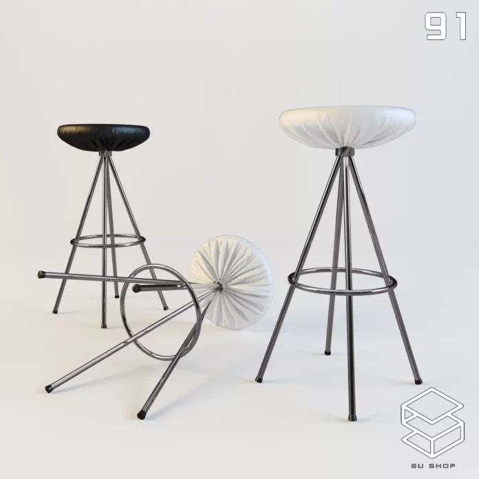 MODERN BAR STOOL - SKETCHUP 3D MODEL - VRAY OR ENSCAPE - ID01025