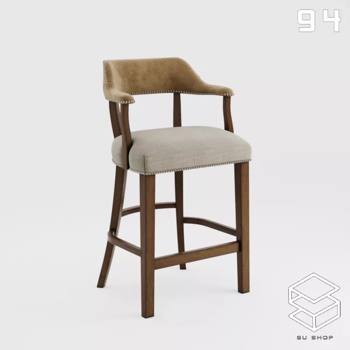 MODERN BAR STOOL - SKETCHUP 3D MODEL - VRAY OR ENSCAPE - ID01028