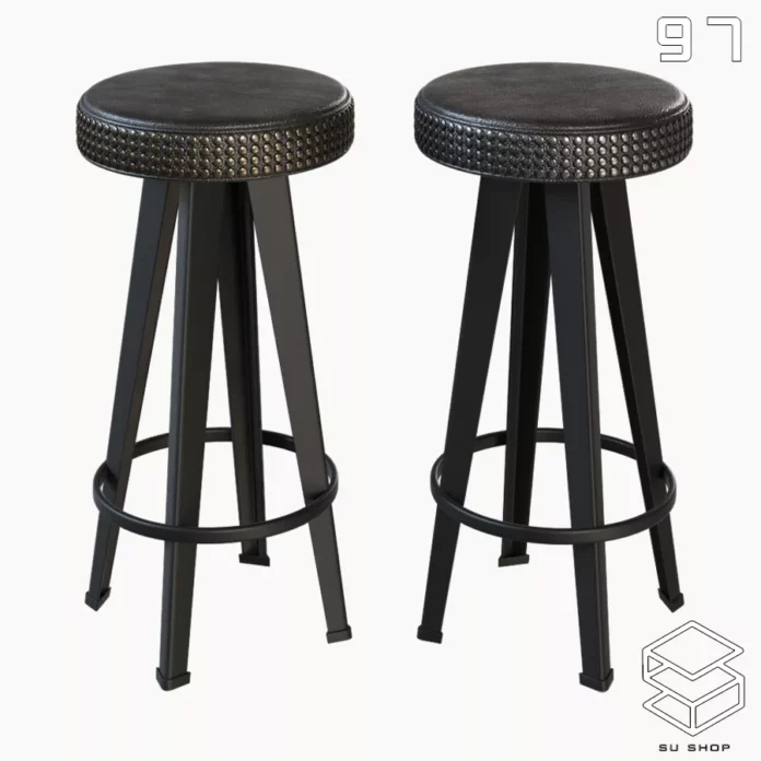 MODERN BAR STOOL - SKETCHUP 3D MODEL - VRAY OR ENSCAPE - ID01031