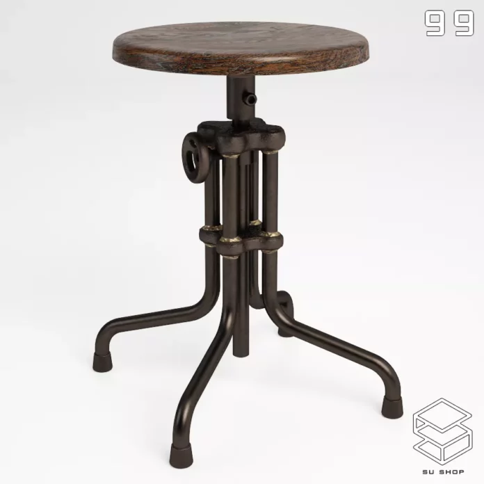 MODERN BAR STOOL - SKETCHUP 3D MODEL - VRAY OR ENSCAPE - ID01033