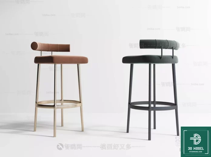 MODERN BAR STOOL - SKETCHUP 3D MODEL - VRAY OR ENSCAPE - ID01038