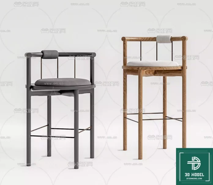 MODERN BAR STOOL - SKETCHUP 3D MODEL - VRAY OR ENSCAPE - ID01040