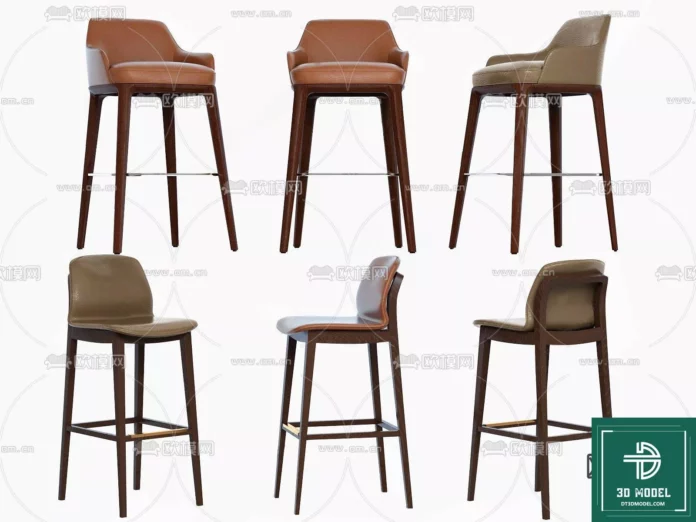 MODERN BAR STOOL - SKETCHUP 3D MODEL - VRAY OR ENSCAPE - ID01044