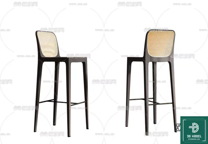 MODERN BAR STOOL - SKETCHUP 3D MODEL - VRAY OR ENSCAPE - ID01058