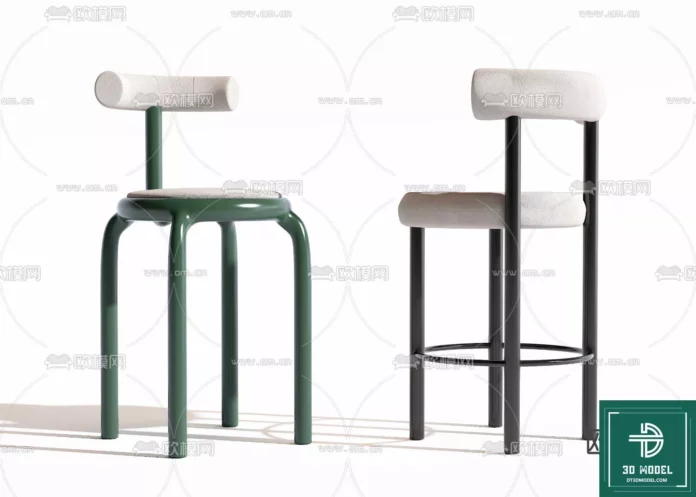 MODERN BAR STOOL - SKETCHUP 3D MODEL - VRAY OR ENSCAPE - ID01064