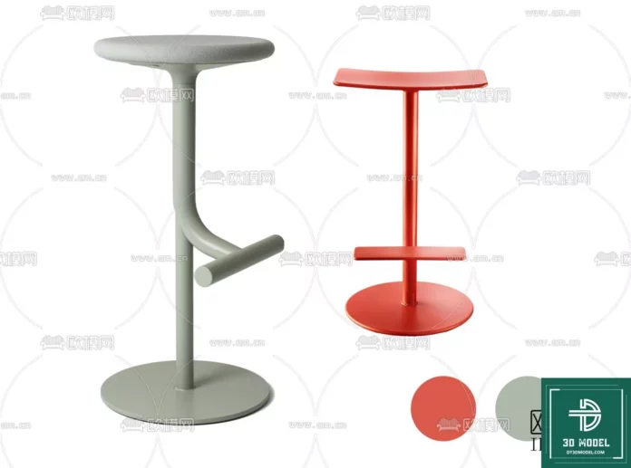 MODERN BAR STOOL - SKETCHUP 3D MODEL - VRAY OR ENSCAPE - ID01065