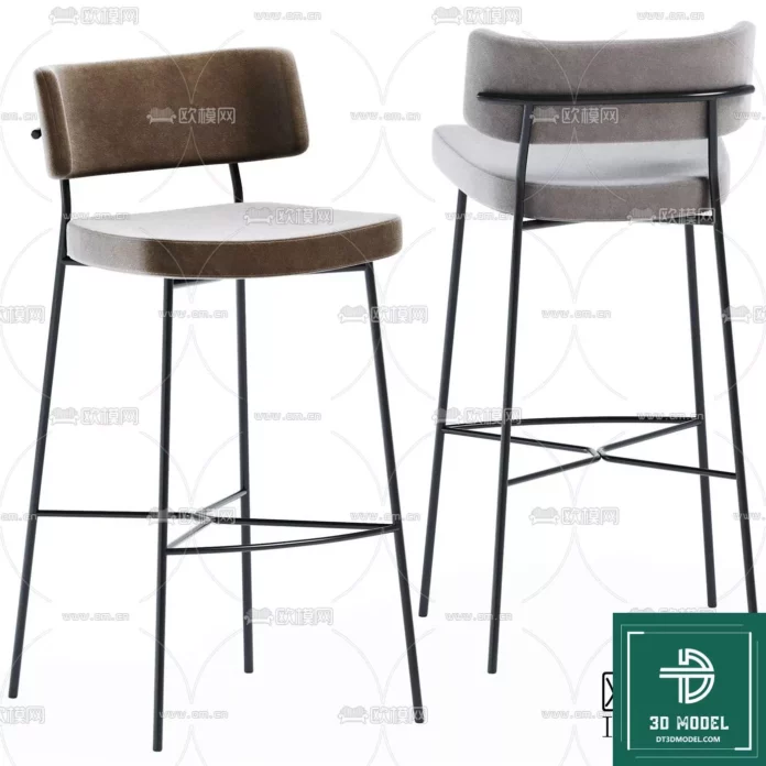 MODERN BAR STOOL - SKETCHUP 3D MODEL - VRAY OR ENSCAPE - ID01066