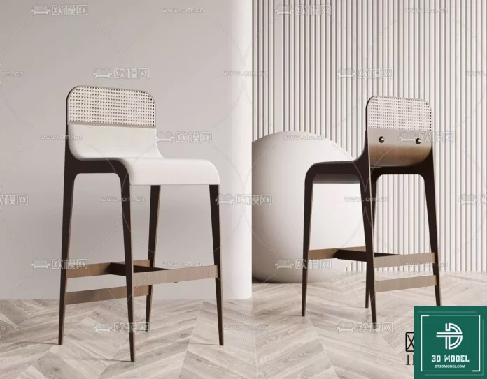 MODERN BAR STOOL - SKETCHUP 3D MODEL - VRAY OR ENSCAPE - ID01069