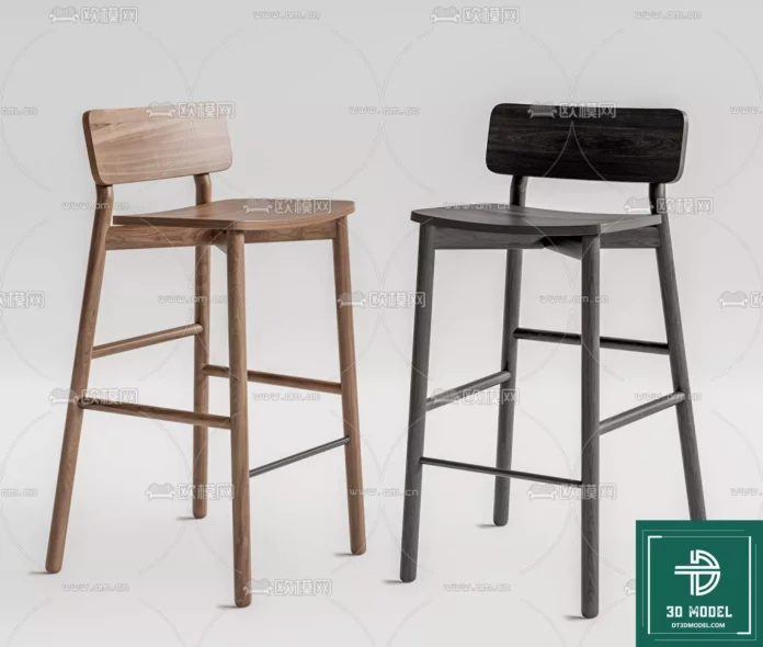 MODERN BAR STOOL - SKETCHUP 3D MODEL - VRAY OR ENSCAPE - ID01070