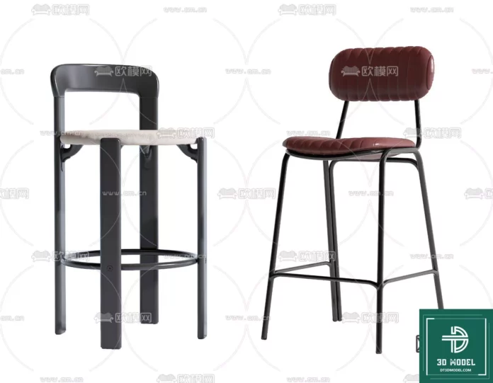 MODERN BAR STOOL - SKETCHUP 3D MODEL - VRAY OR ENSCAPE - ID01076