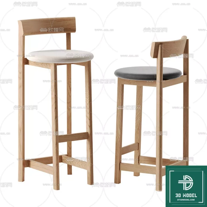 MODERN BAR STOOL - SKETCHUP 3D MODEL - VRAY OR ENSCAPE - ID01082