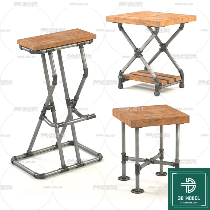 MODERN BAR STOOL - SKETCHUP 3D MODEL - VRAY OR ENSCAPE - ID01087