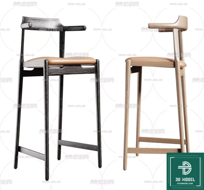 MODERN BAR STOOL - SKETCHUP 3D MODEL - VRAY OR ENSCAPE - ID01090