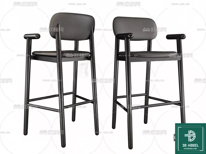 MODERN BAR STOOL - SKETCHUP 3D MODEL - VRAY OR ENSCAPE - ID01091