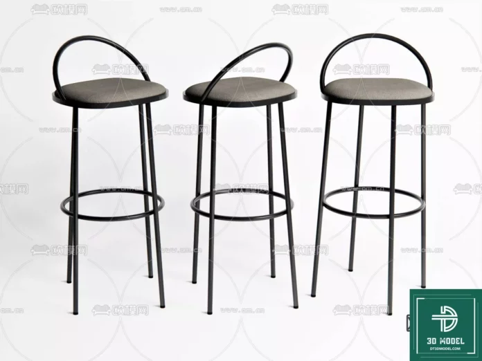 MODERN BAR STOOL - SKETCHUP 3D MODEL - VRAY OR ENSCAPE - ID01104