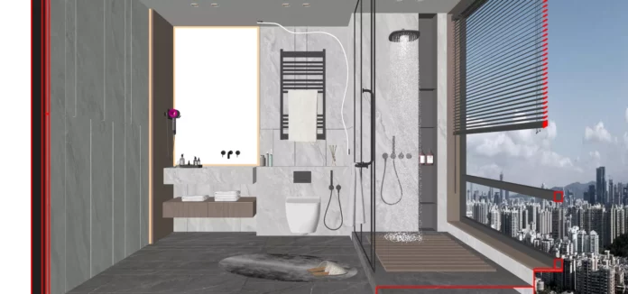 MODERN BATHROOM DECOR - SKETCHUP 3D SCENE - VRAY OR ENSCAPE - ID01283