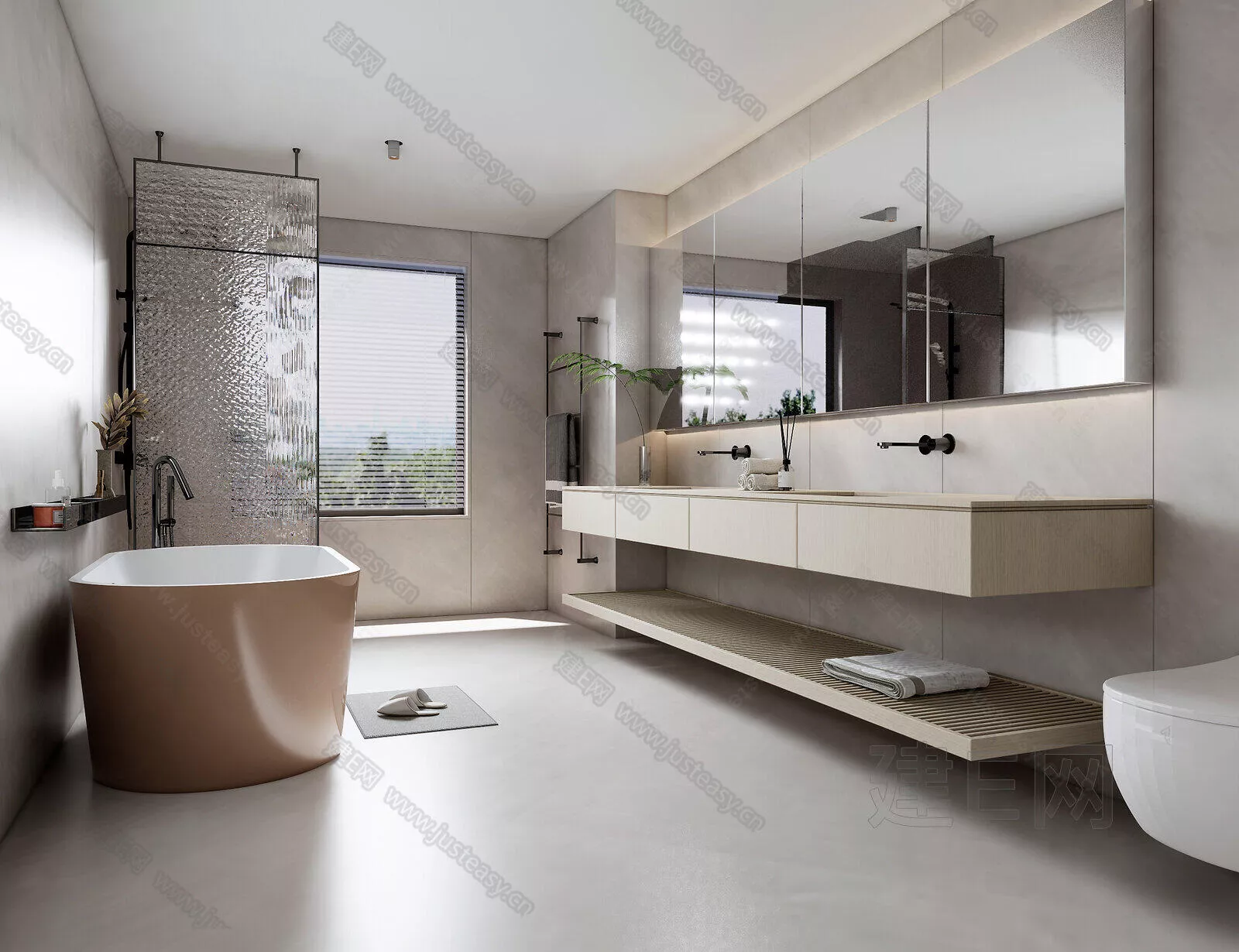 MODERN BATHROOM - SKETCHUP 3D SCENE - ENSCAPE - 100682132