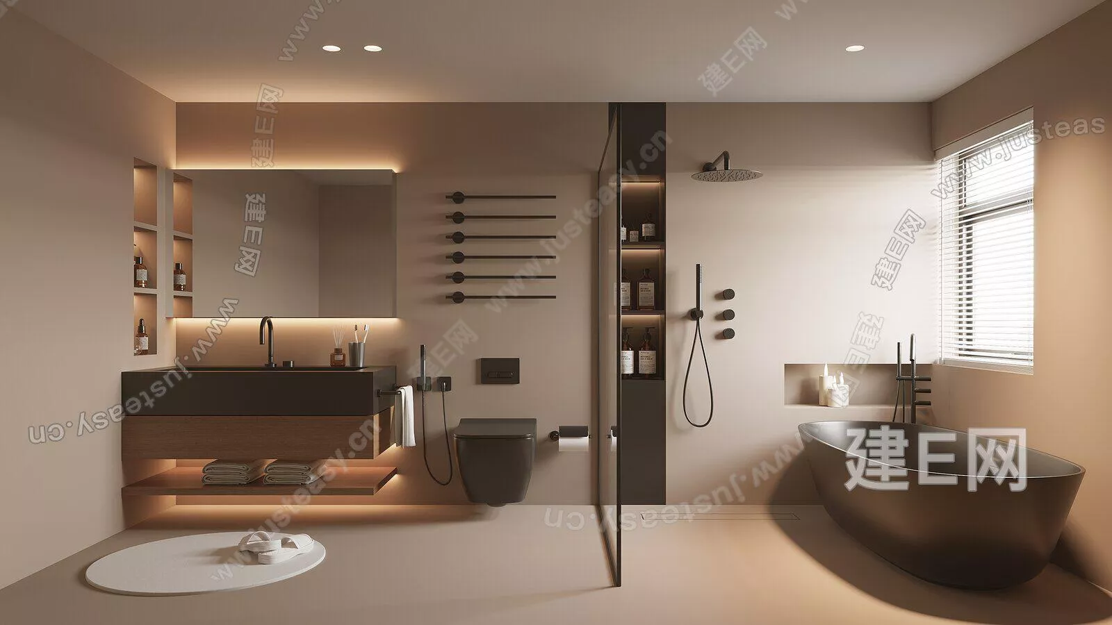 MODERN BATHROOM - SKETCHUP 3D SCENE - ENSCAPE - 101337682