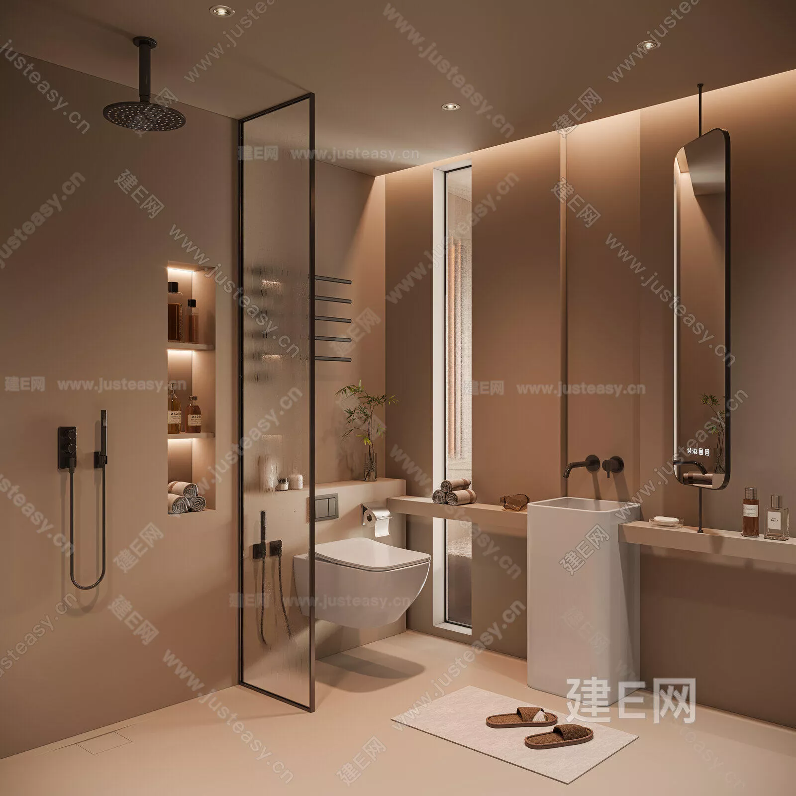 MODERN BATHROOM - SKETCHUP 3D SCENE - ENSCAPE - 101993725