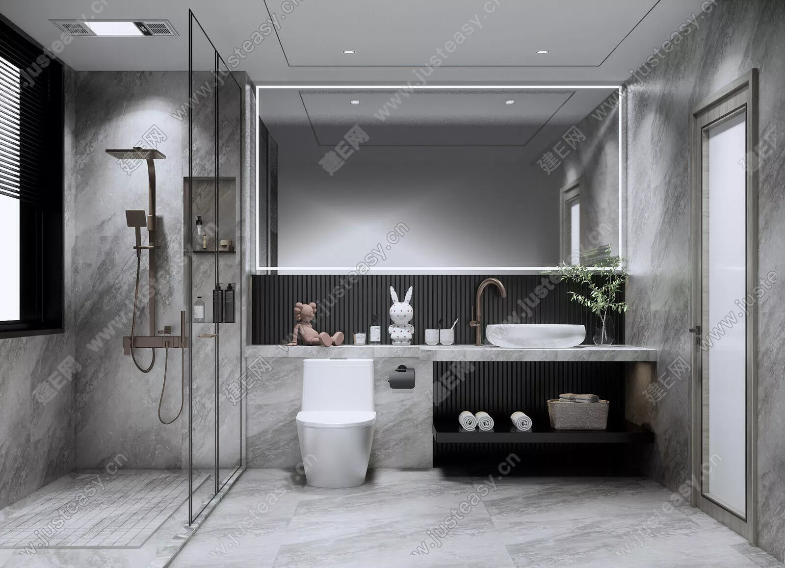 MODERN BATHROOM - SKETCHUP 3D SCENE - ENSCAPE - 102580767