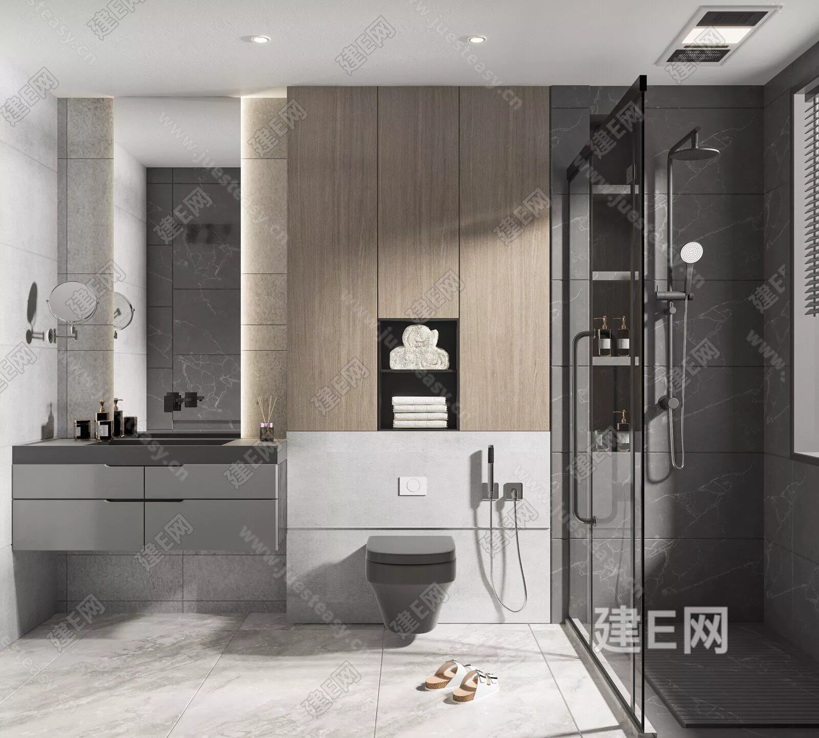 MODERN BATHROOM - SKETCHUP 3D SCENE - ENSCAPE - 102779151