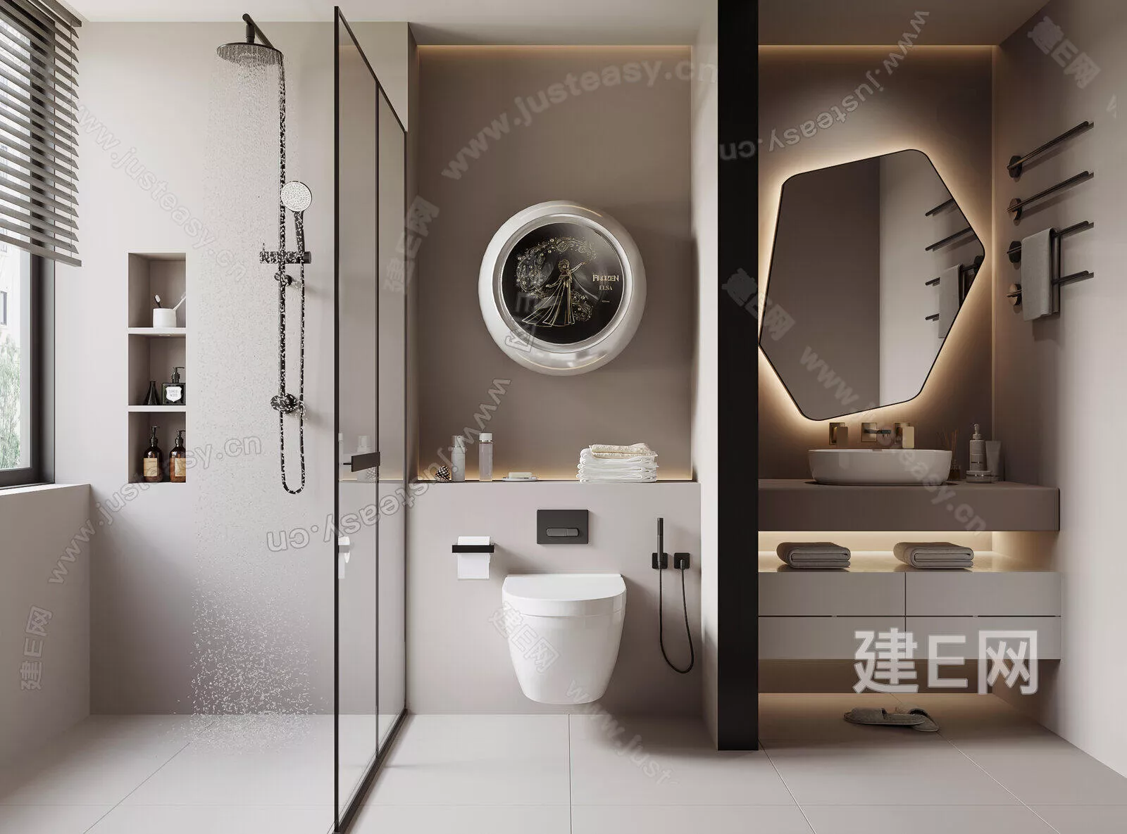 MODERN BATHROOM - SKETCHUP 3D SCENE - ENSCAPE - 103894420