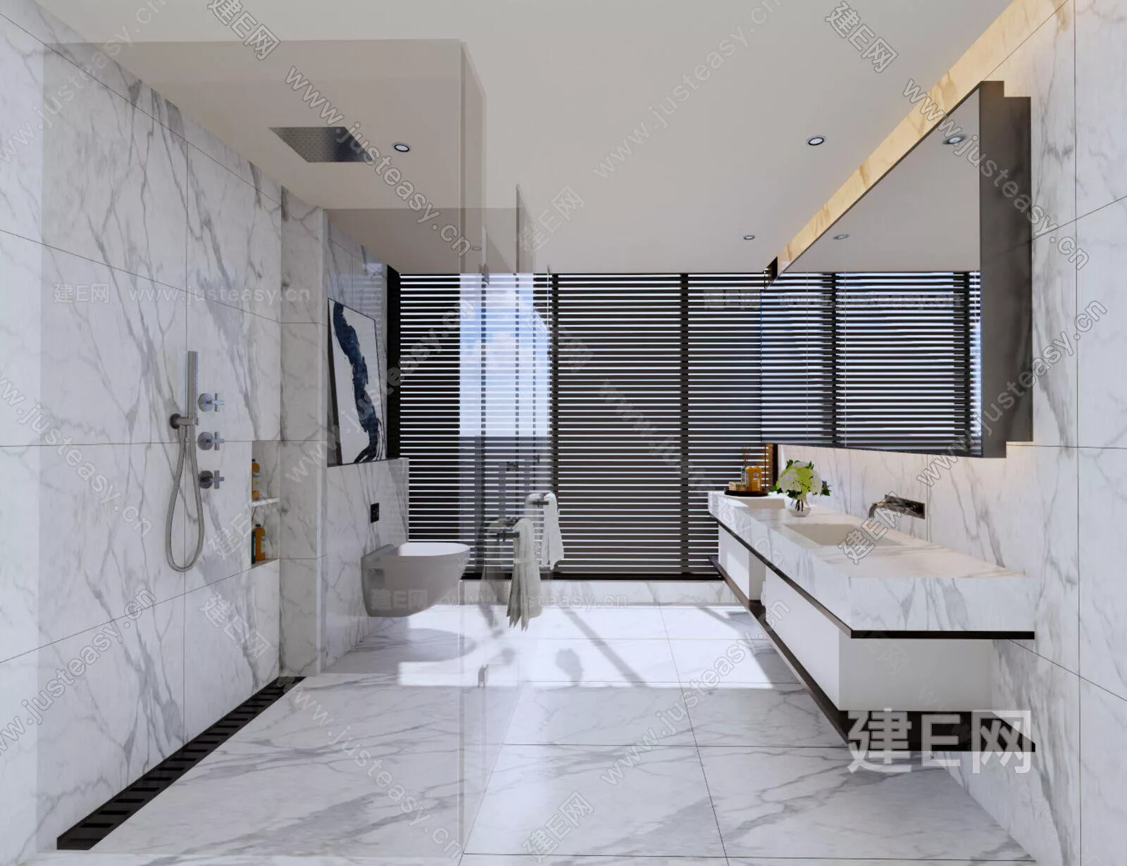 MODERN BATHROOM - SKETCHUP 3D SCENE - ENSCAPE - 104874408