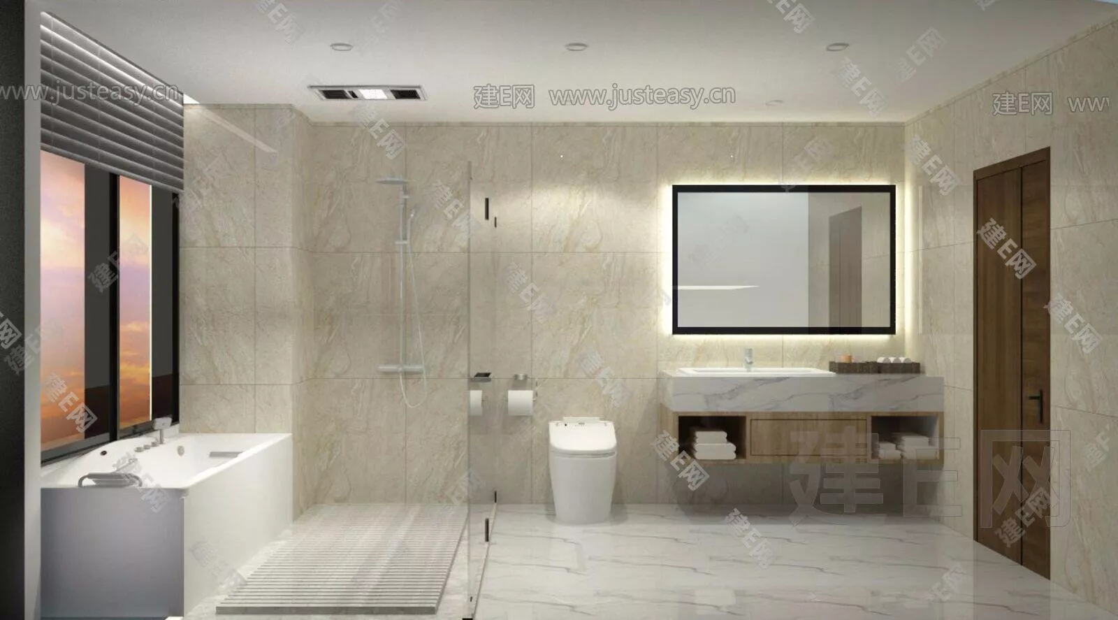 MODERN BATHROOM - SKETCHUP 3D SCENE - ENSCAPE - 104939990