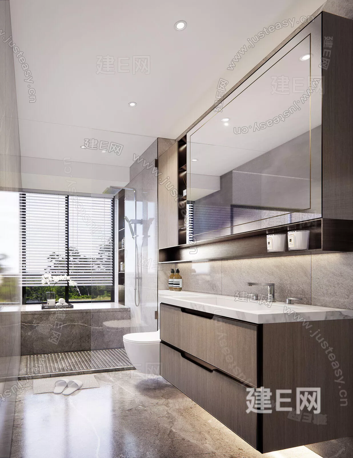 MODERN BATHROOM - SKETCHUP 3D SCENE - ENSCAPE - 105071651