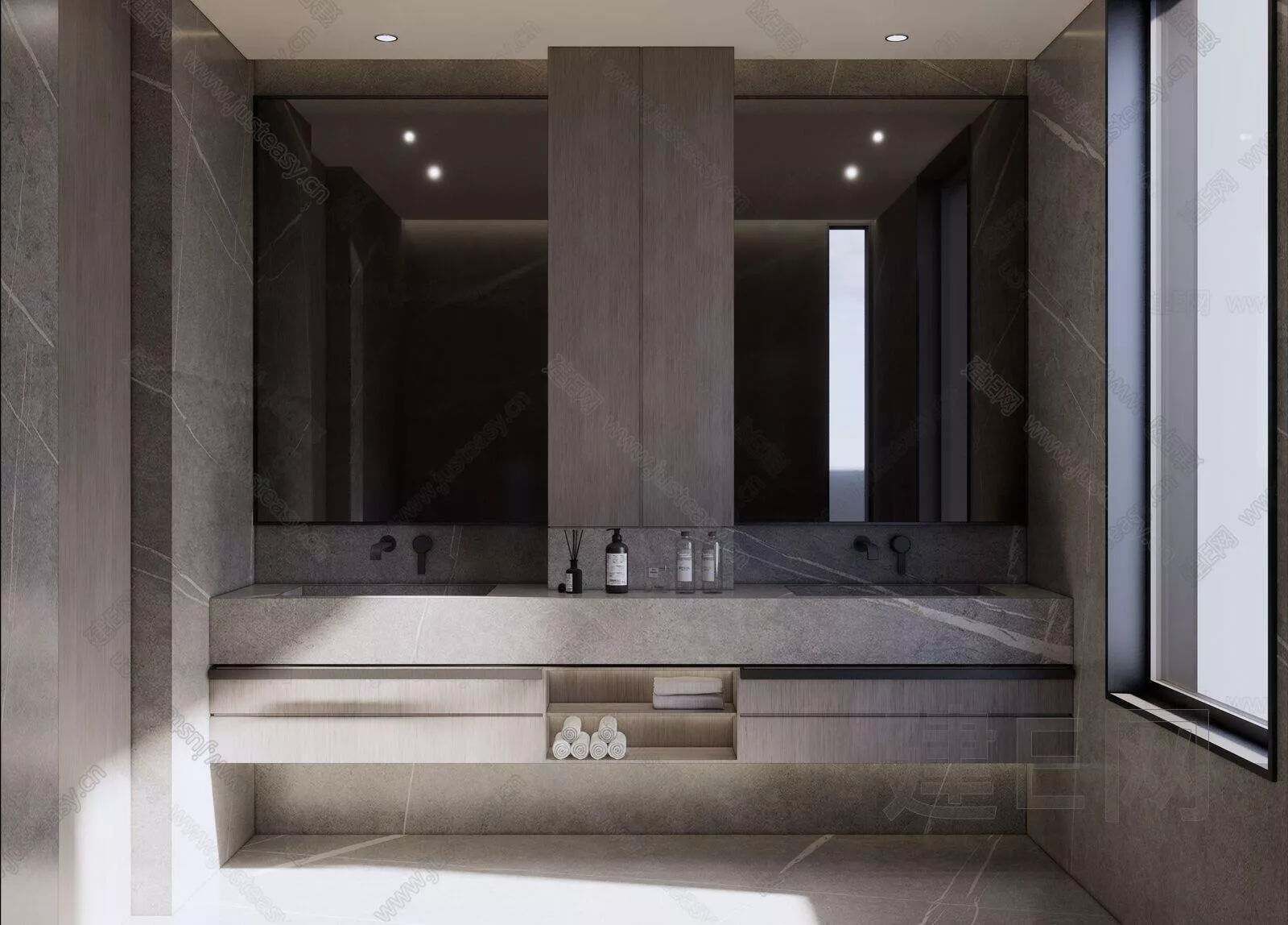 MODERN BATHROOM - SKETCHUP 3D SCENE - ENSCAPE - 105202719