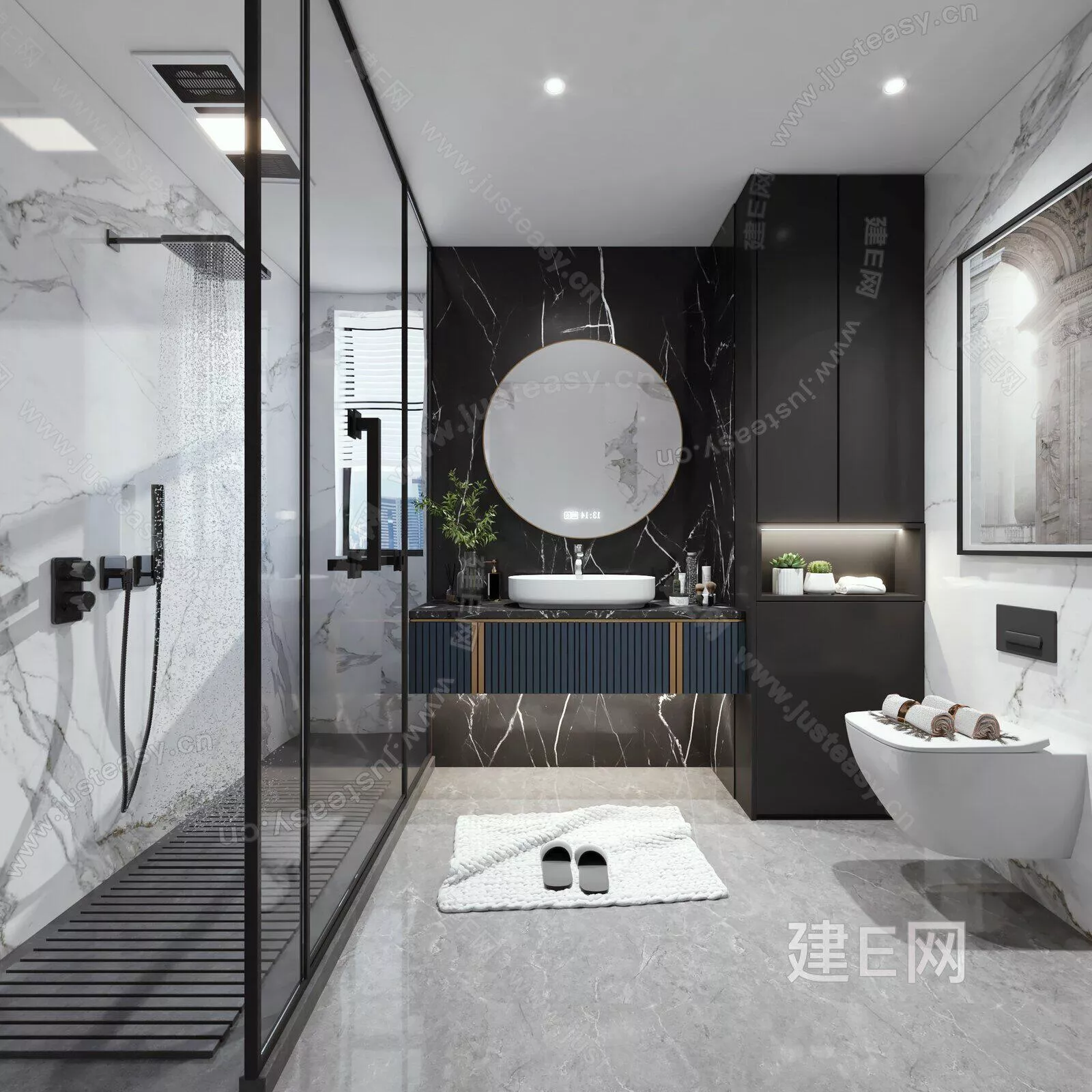 MODERN BATHROOM - SKETCHUP 3D SCENE - ENSCAPE - 105269266