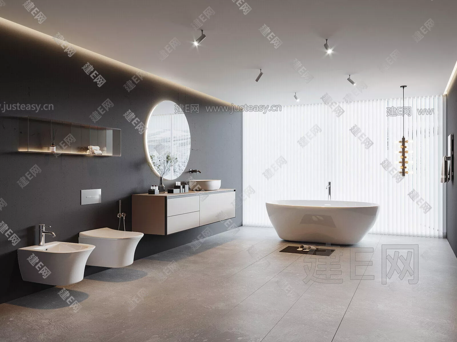 MODERN BATHROOM - SKETCHUP 3D SCENE - ENSCAPE - 105269306