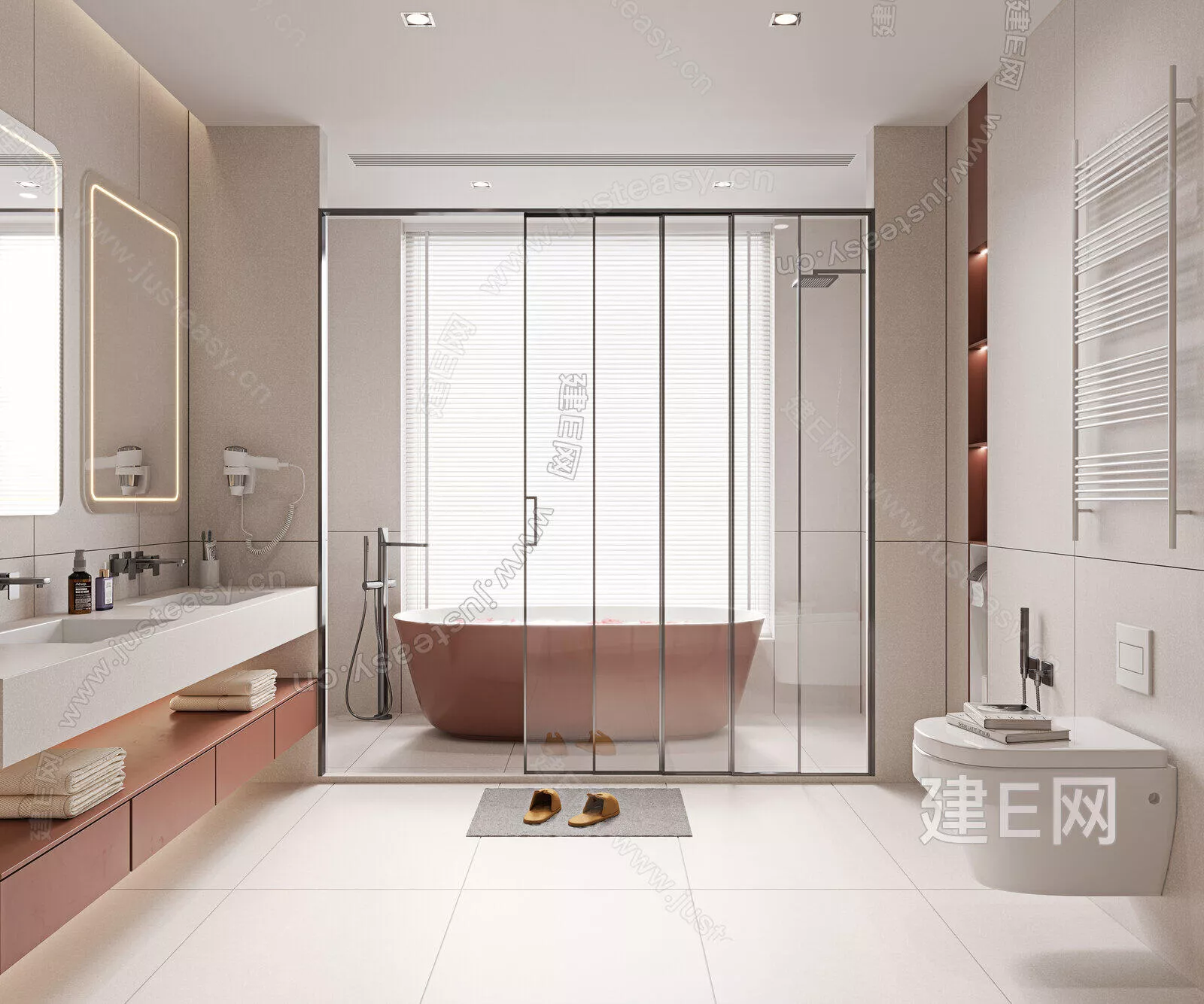 MODERN BATHROOM - SKETCHUP 3D SCENE - ENSCAPE - 105335215