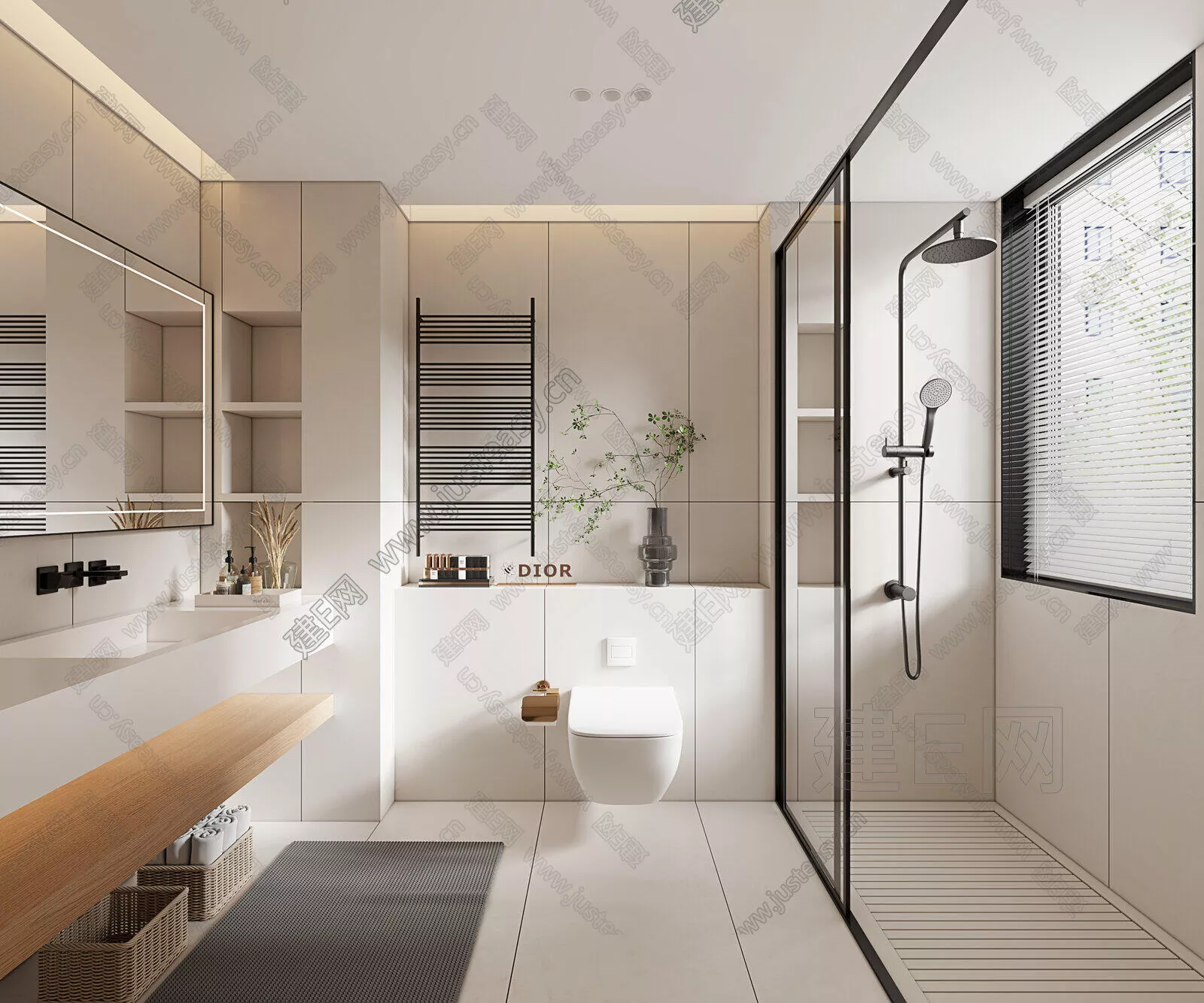 MODERN BATHROOM - SKETCHUP 3D SCENE - ENSCAPE - 105663418