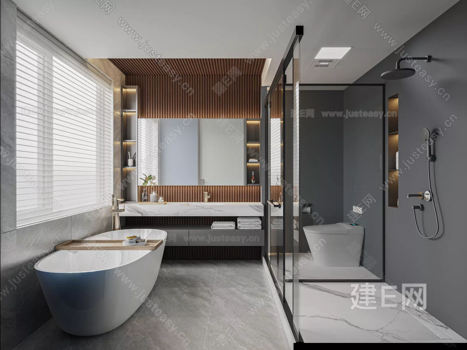 MODERN BATHROOM - SKETCHUP 3D SCENE - ENSCAPE - 105926009