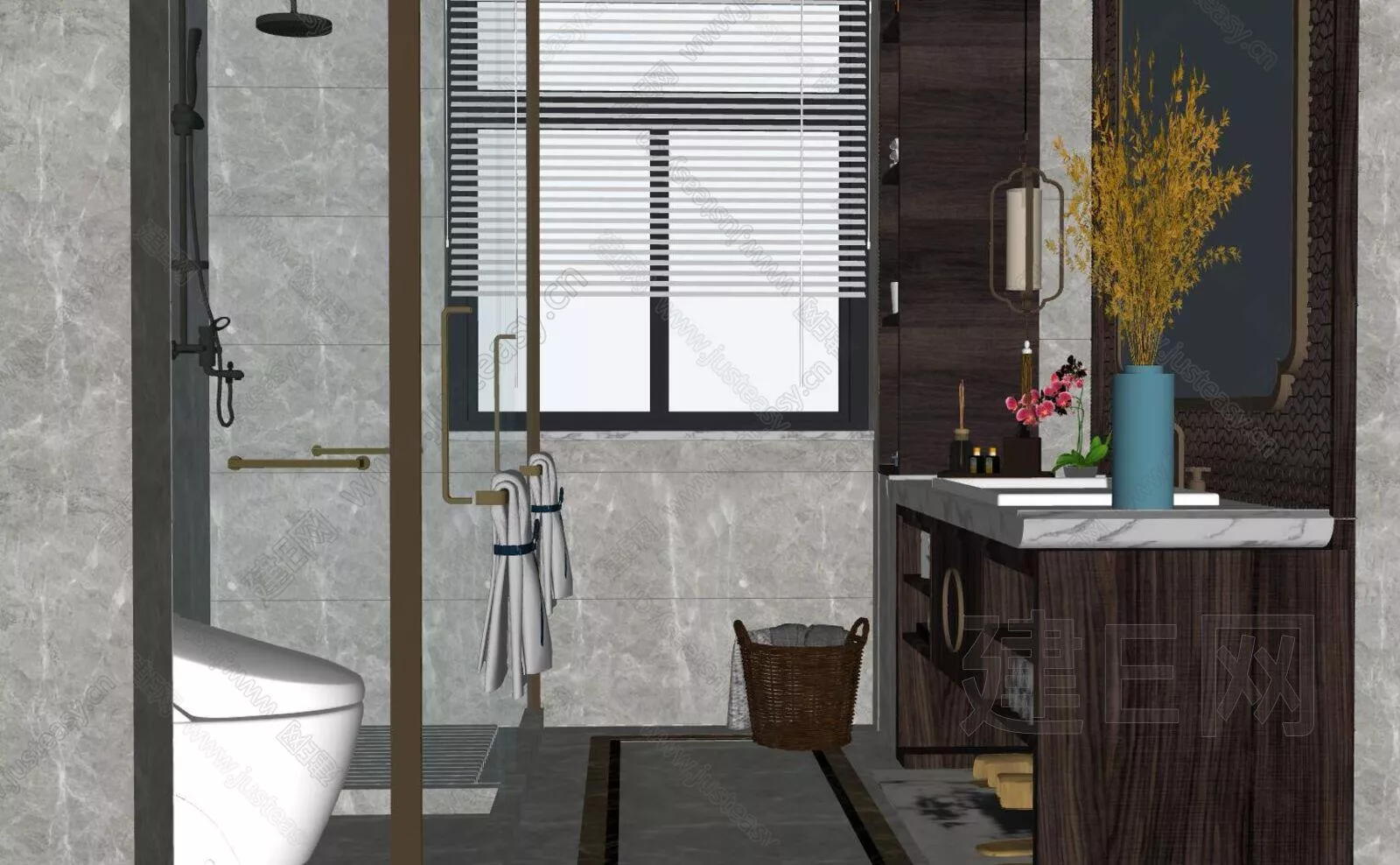 MODERN BATHROOM - SKETCHUP 3D SCENE - ENSCAPE - 105988339