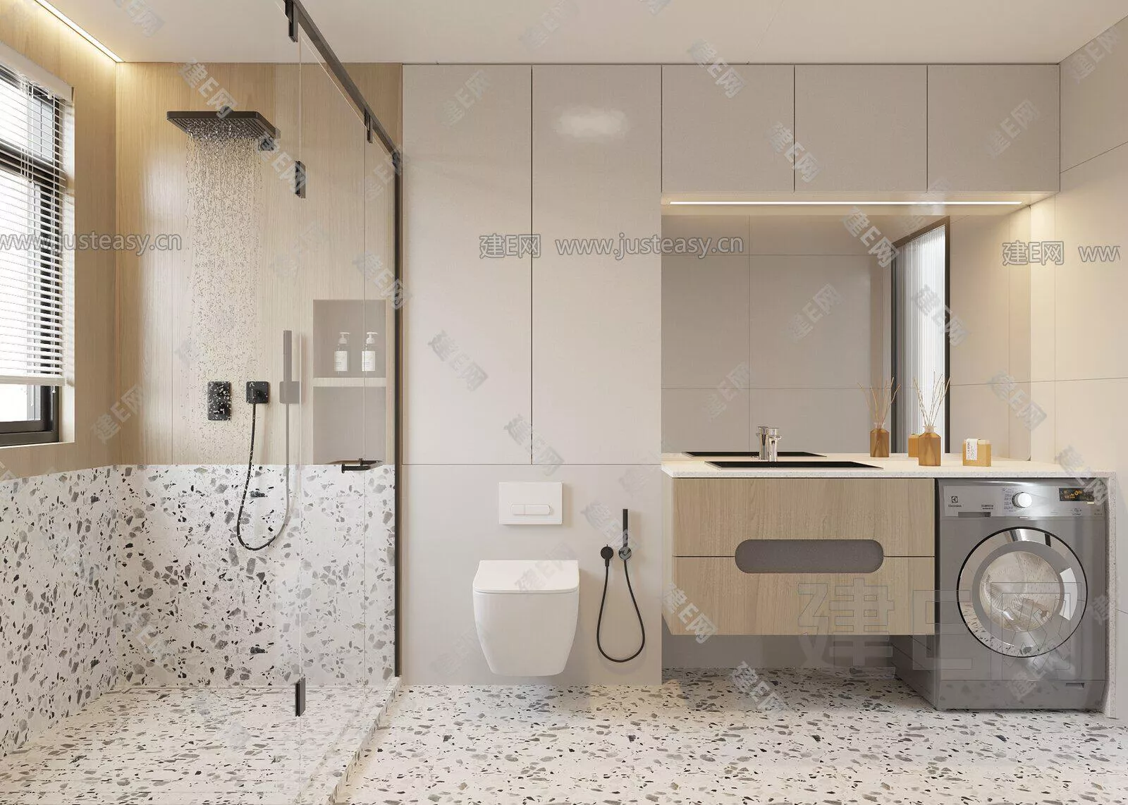 MODERN BATHROOM - SKETCHUP 3D SCENE - ENSCAPE - 105991620