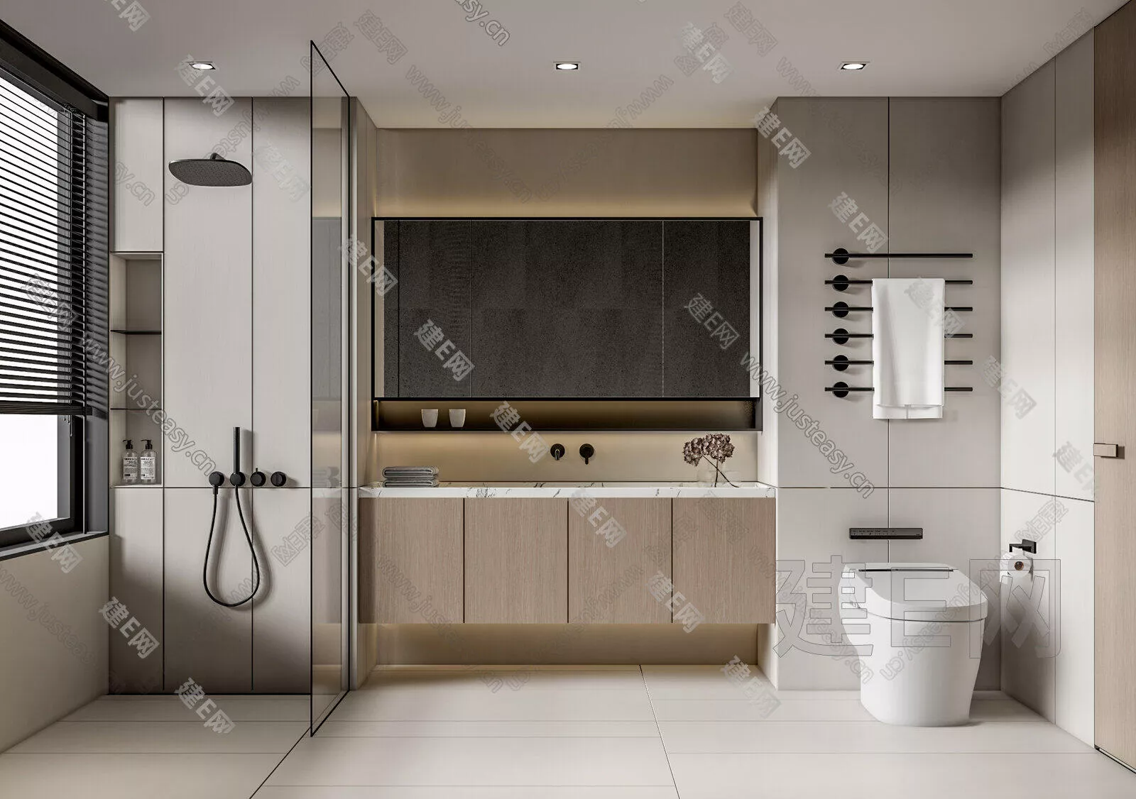 MODERN BATHROOM - SKETCHUP 3D SCENE - ENSCAPE - 106055612