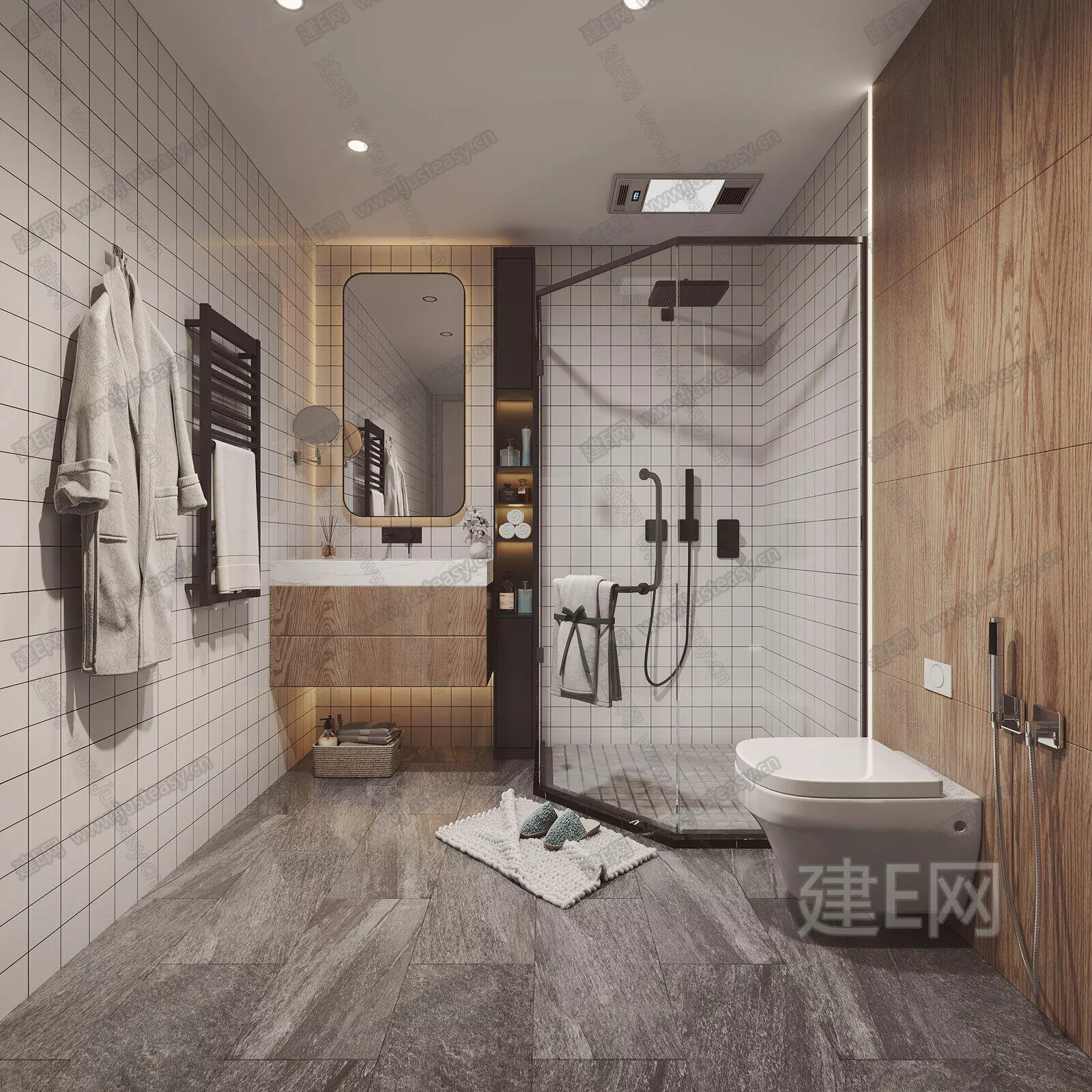 MODERN BATHROOM - SKETCHUP 3D SCENE - ENSCAPE - 106122502