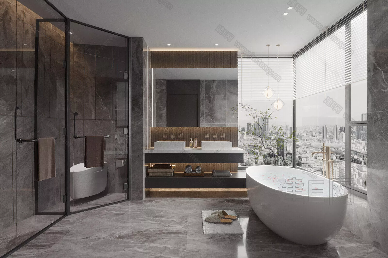 MODERN BATHROOM - SKETCHUP 3D SCENE - ENSCAPE - 106122534