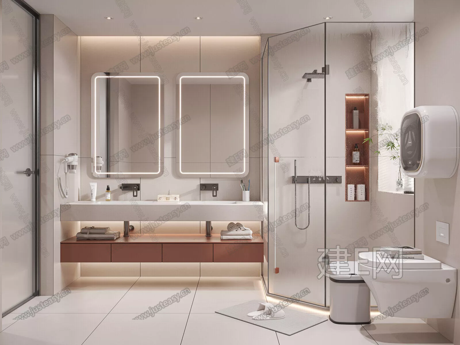 MODERN BATHROOM - SKETCHUP 3D SCENE - ENSCAPE - 106252855